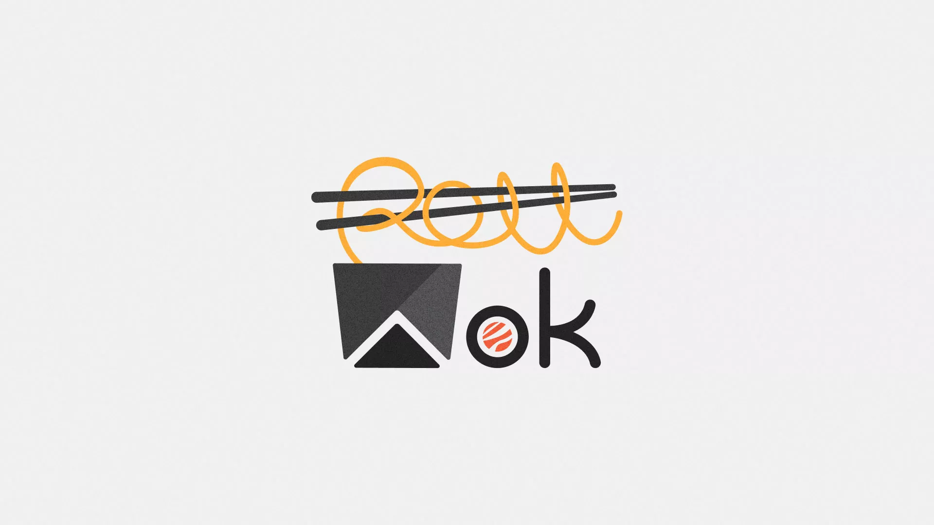 Разработка логотипа суши-бара «Roll Wok Club» в Северобайкальске
